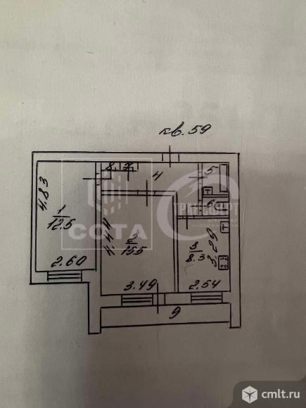 2-комнатная квартира 52 кв.м. Фото 19.
