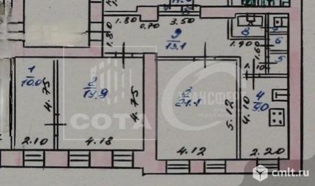 3-комнатная квартира 78,2 кв.м. Фото 4.