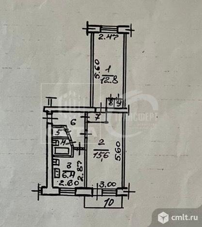 2-комнатная квартира 44,3 кв.м. Фото 18.