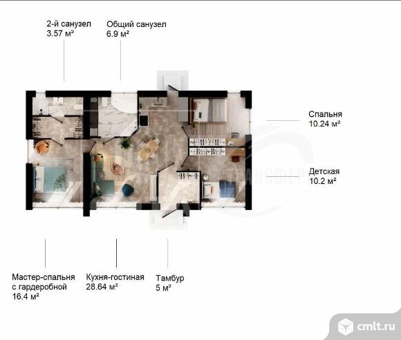 Дом 82 кв.м. Фото 1.