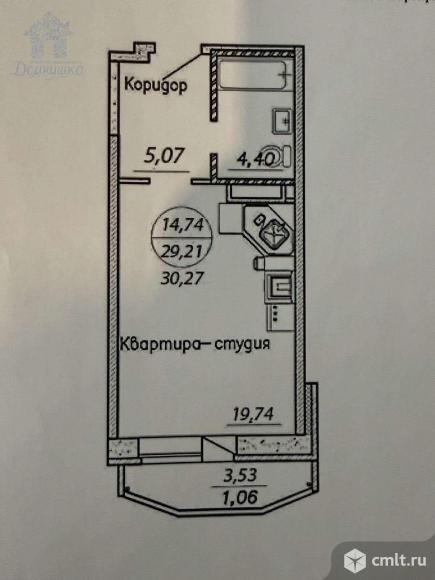 1-комнатная квартира 30,1 кв.м. Фото 11.