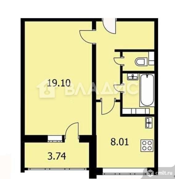 1-комнатная квартира 39,8 кв.м. Фото 18.