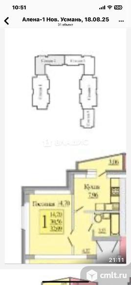1-комнатная квартира 31,8 кв.м. Фото 16.