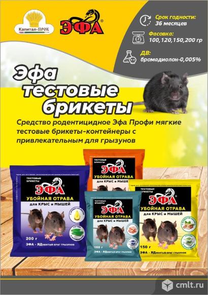 Эфа 200г. тестовые брикеты от крыс и мышей.. Фото 1.