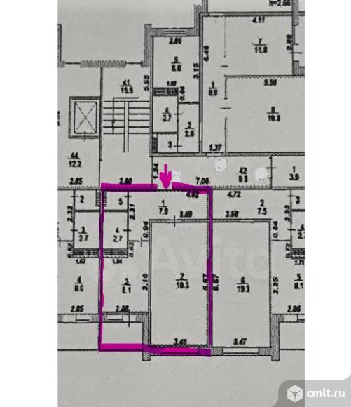1-комнатная квартира 38,6 кв.м. Фото 18.