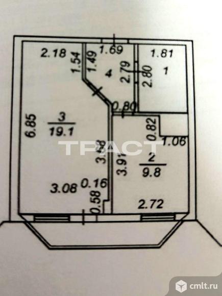 1-комнатная квартира 38,1 кв.м. Фото 13.