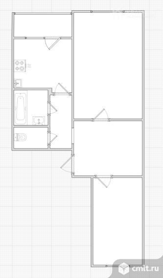 2-комнатная квартира 56 кв.м. Фото 1.