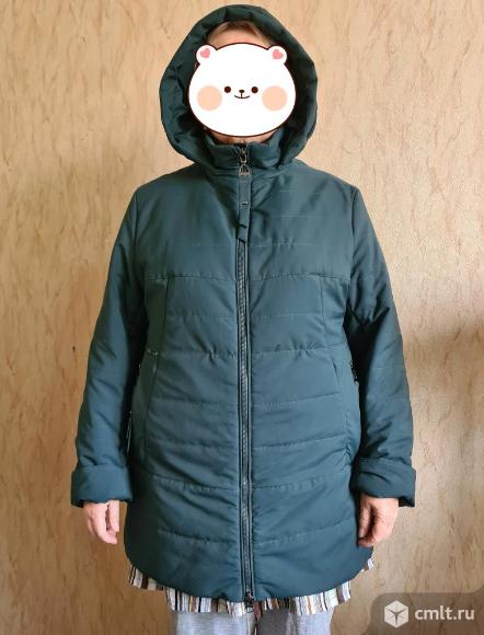 Куртка тёплая демисезонная женская. Размер 56-58. Фото 1.