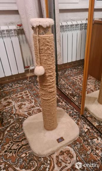Когтеточка столбик высокая для кошек 80 см. Диаметр 11 см. На перетяжку. Фото 1.