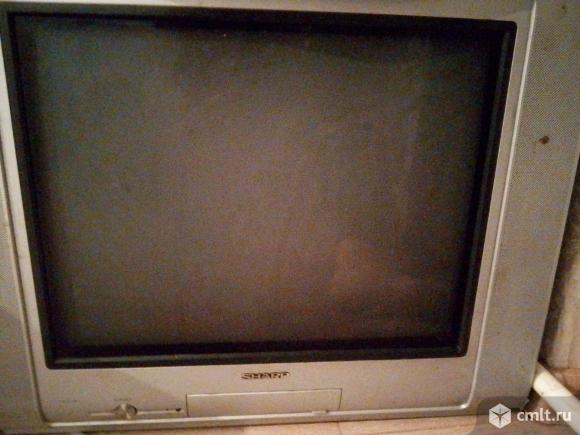 Телевизор кинескопный цв. Sharp. Фото 1.
