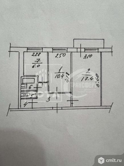 2-комнатная квартира 43,5 кв.м. Фото 14.