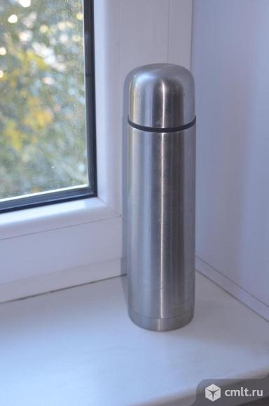 Теромос туристический, походный на 0,85 литра. Фото 1.