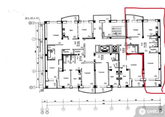 2-комнатная квартира 77,3 кв.м. Фото 13.
