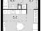 1-комнатная квартира 32,7 кв.м. Фото 3.