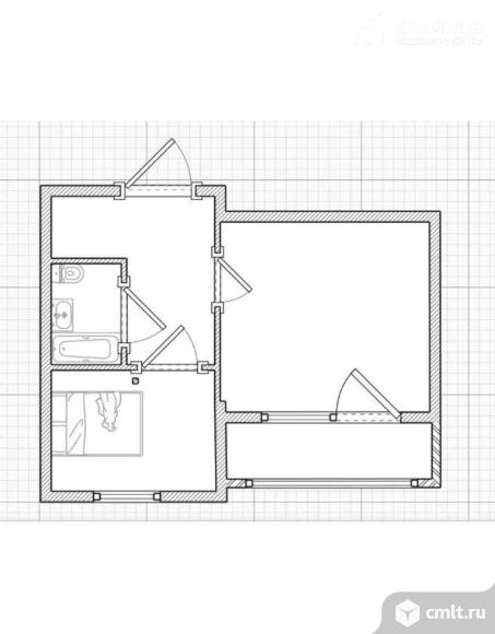 2-комнатная квартира 41,01 кв.м. Фото 1.