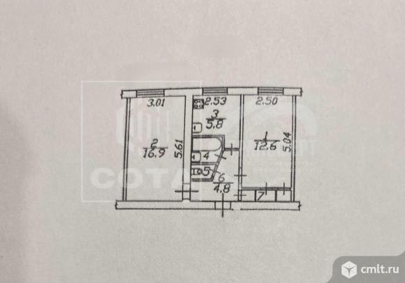 2-комнатная квартира 46,5 кв.м. Фото 12.
