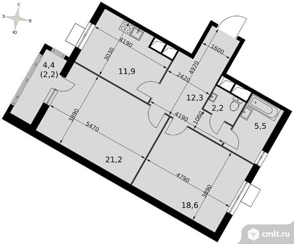 Продам 2-комн. квартиру 74 кв.м.. Фото 1.