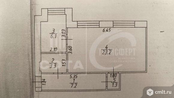 1-комнатная квартира 41,1 кв.м. Фото 8.