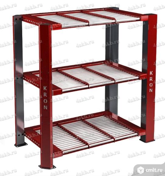 Роликовый стеллаж для хранения до 9 АКБ. Фото 1.