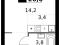 1-комнатная квартира 26 кв.м. Фото 3.