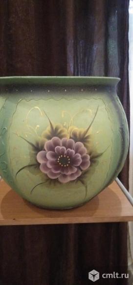 Горшок для цветов керамика. Фото 1.