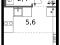 1-комнатная квартира 20,7 кв.м. Фото 2.