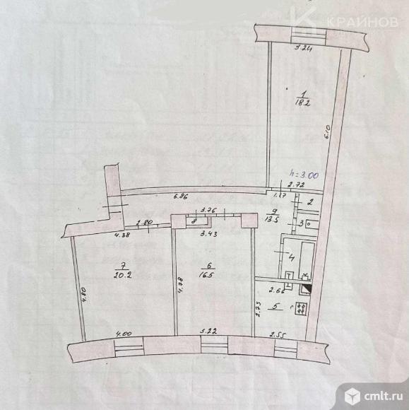 3-комнатная квартира 80,9 кв.м. Фото 1.