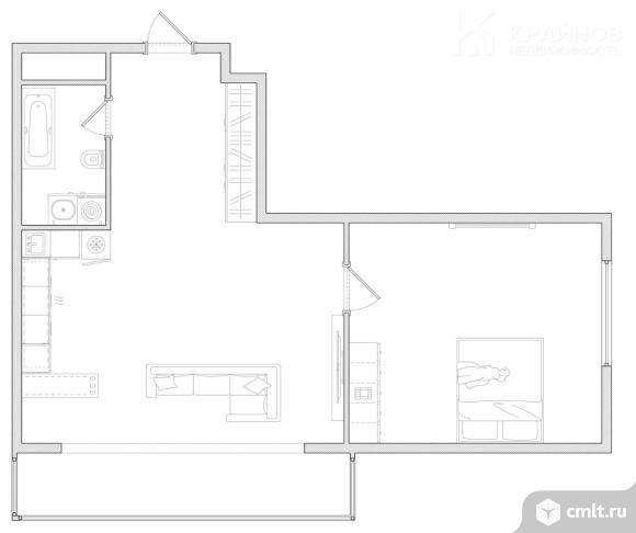 2-комнатная квартира 88,3 кв.м. Фото 1.