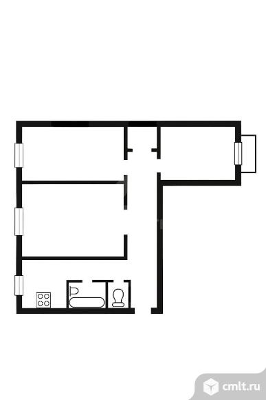 3-комнатная квартира 67,3 кв.м. Фото 17.