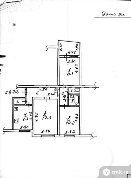 3-комнатная квартира 63 кв.м. Фото 16.