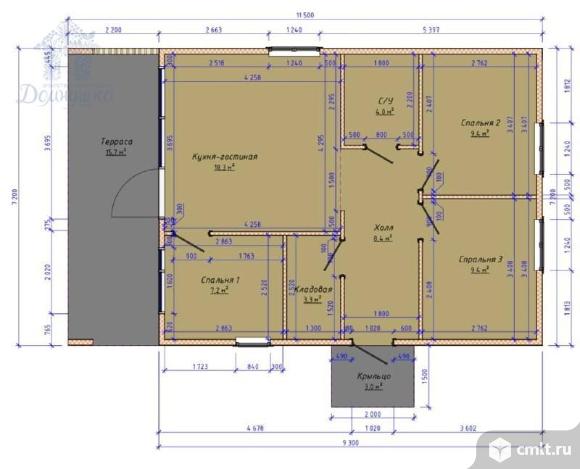 Дом 85,8 кв.м. Фото 1.