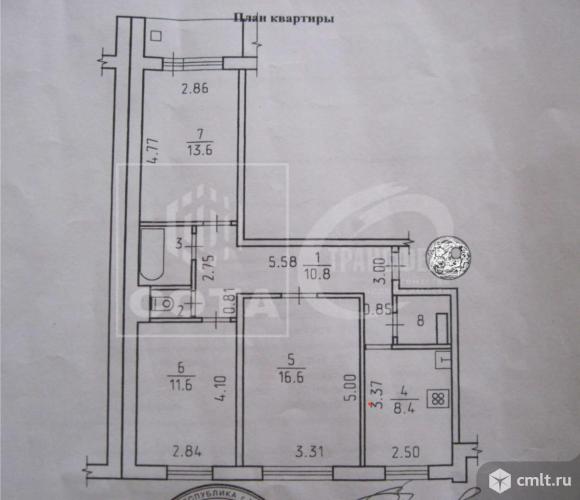 3-комнатная квартира 65 кв.м. Фото 13.