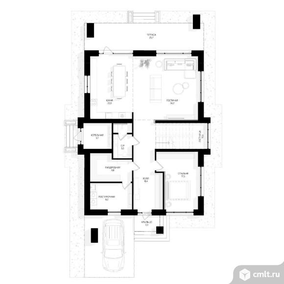 Коттедж 317.4 м2 на участке 715 сот.Коттедж 317.4 м2 на участке 715 сот.. Фото 1.