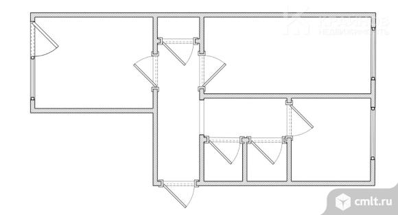 2-комнатная квартира 55,3 кв.м. Фото 1.
