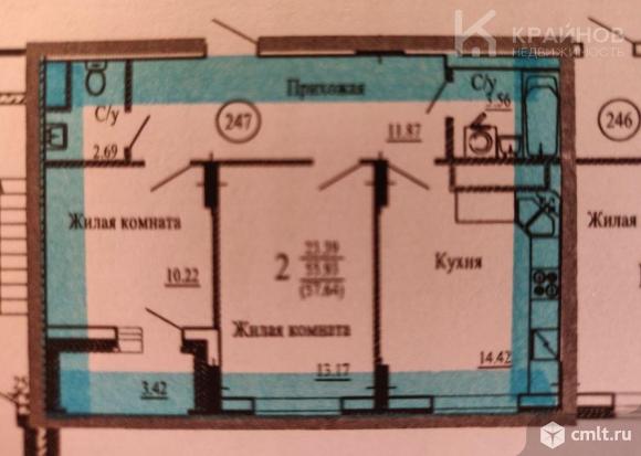 2-комнатная квартира 55,9 кв.м. Фото 1.