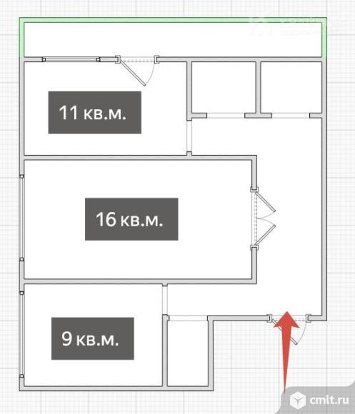 2-комнатная квартира 51 кв.м. Фото 1.