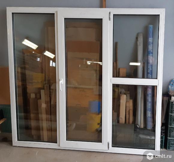 Окно пластиковое б/у высота 1650мм, ширина 1940мм. Фото 1.