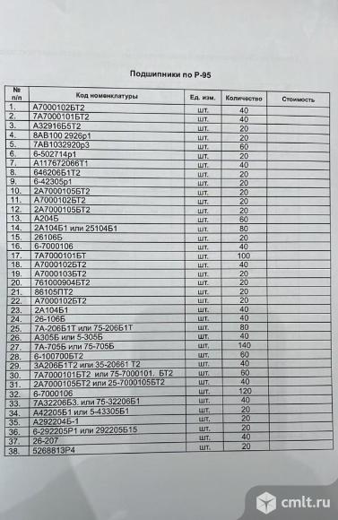 Купим Подшипники по Р-95. Фото 1.