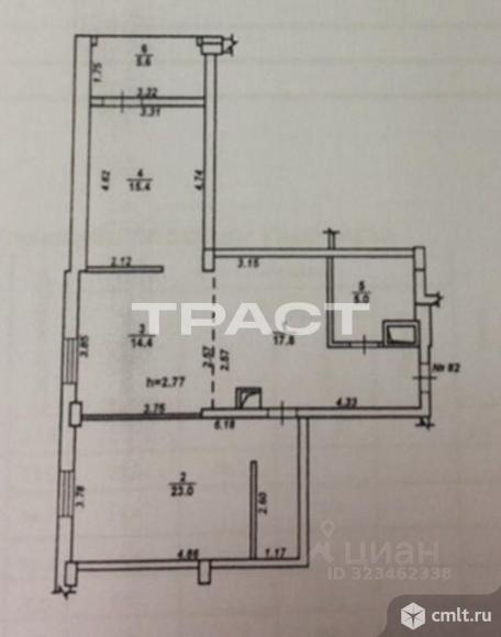 2-комнатная квартира 81,2 кв.м. Фото 11.