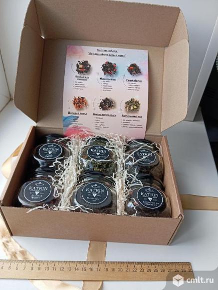 Подарочный набор чай Katrin в стекле. Фото 1.