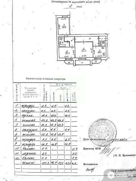 3-комнатная квартира 101,3 кв.м. Фото 9.