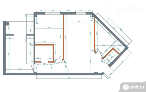 2-комнатная квартира 72,3 кв.м. Фото 1.