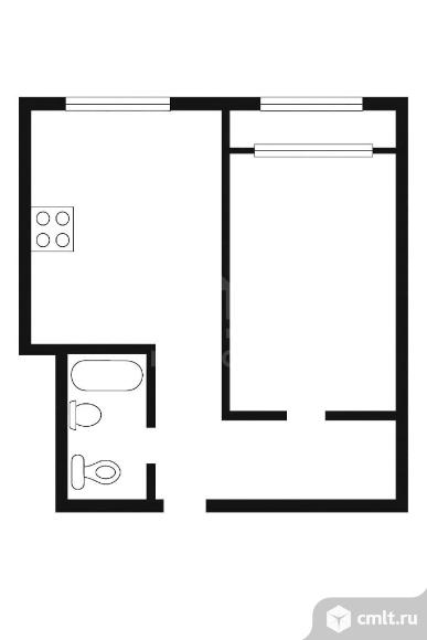 1-комнатная квартира 38 кв.м. Фото 14.