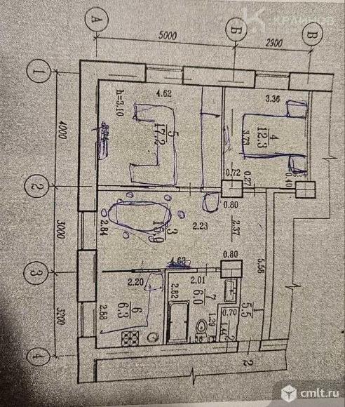 3-комнатная квартира 64,1 кв.м. Фото 1.