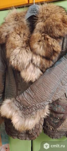 Полупальто с натуральным мехом. Фото 1.