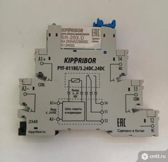Продаю помплект реле и монтажная колодка PYF-011BE/3.24DC.24DC и SR-203.D. Фото 1.