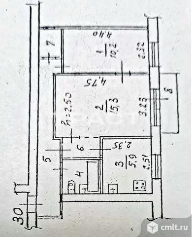 2-комнатная квартира 42 кв.м. Фото 10.