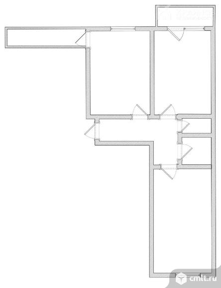 2-комнатная квартира 67,49 кв.м. Фото 1.