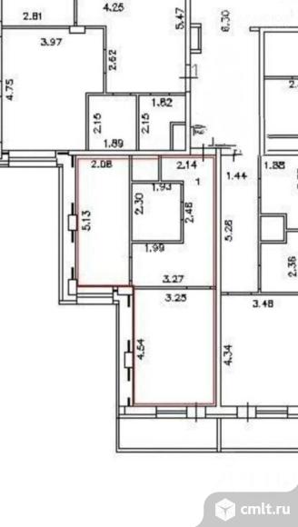 1-комнатная квартира 40,4 кв.м. Фото 1.