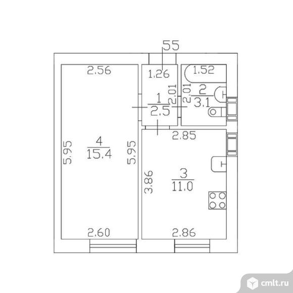 Продам 1-комн. квартиру 32 кв.м.. Фото 1.